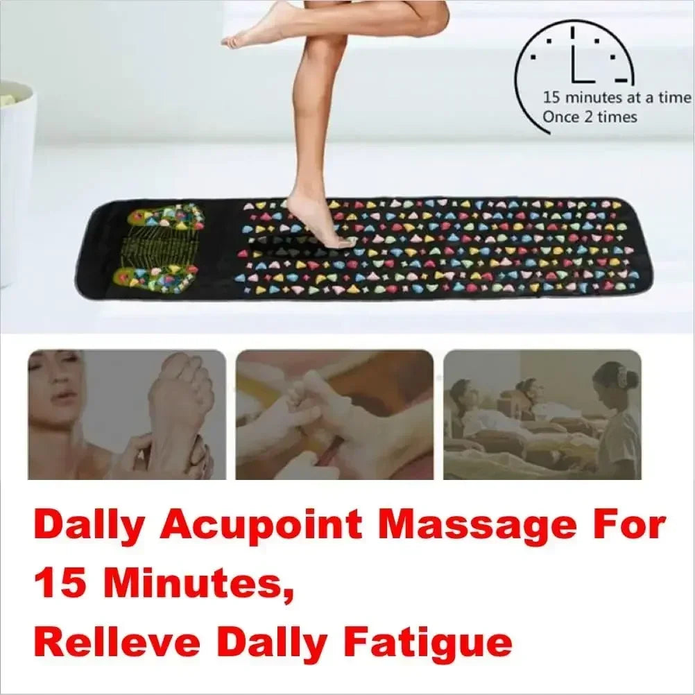 Acupressure Foot Massage Mat with Removable Stone Nodes