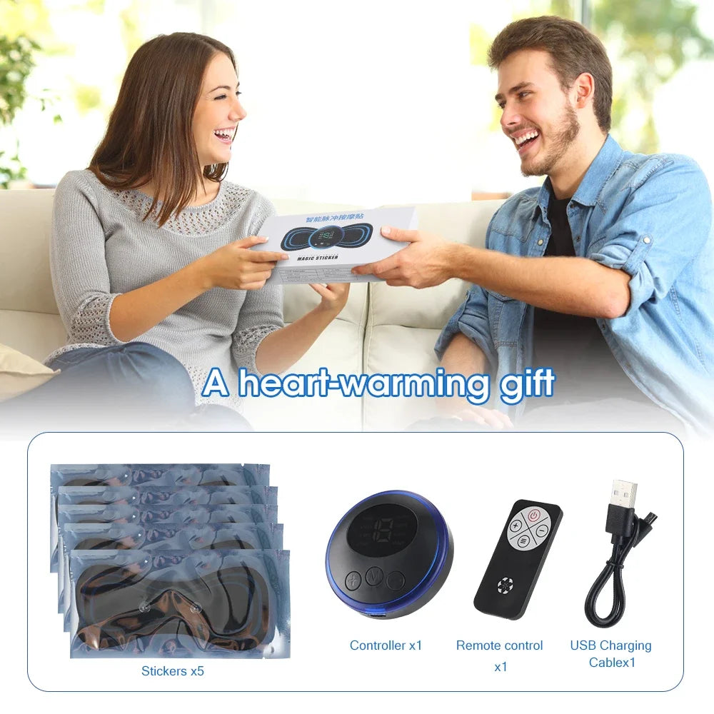 Smart Electric Neck Massager Patch – 8 Modes, 19 Levels