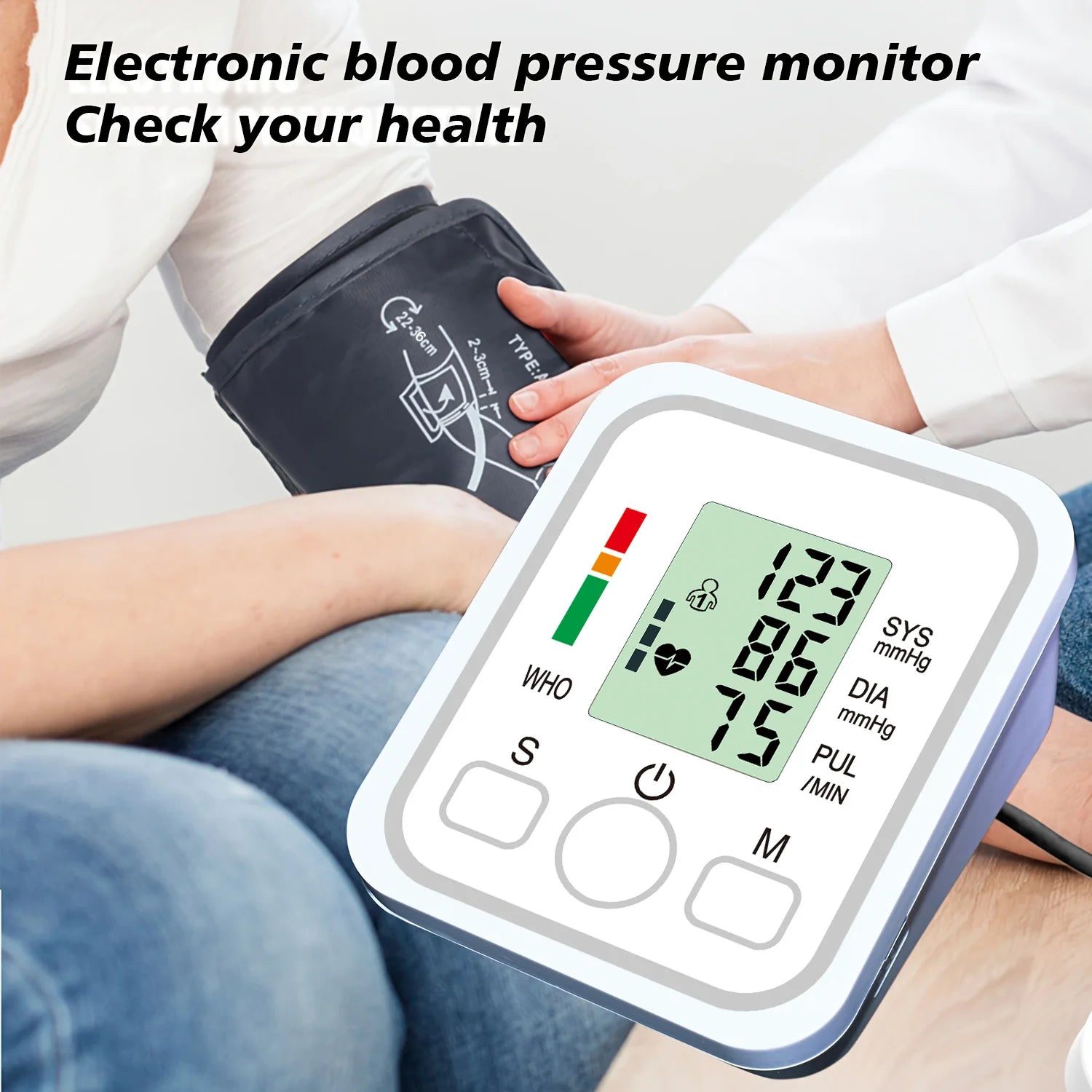 Digital Upper Arm Blood Pressure Monitor With Cuff