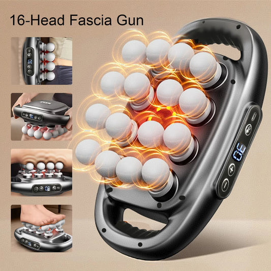 Deep Tissue Massage Gun Set With 16 Interchangeable Heads