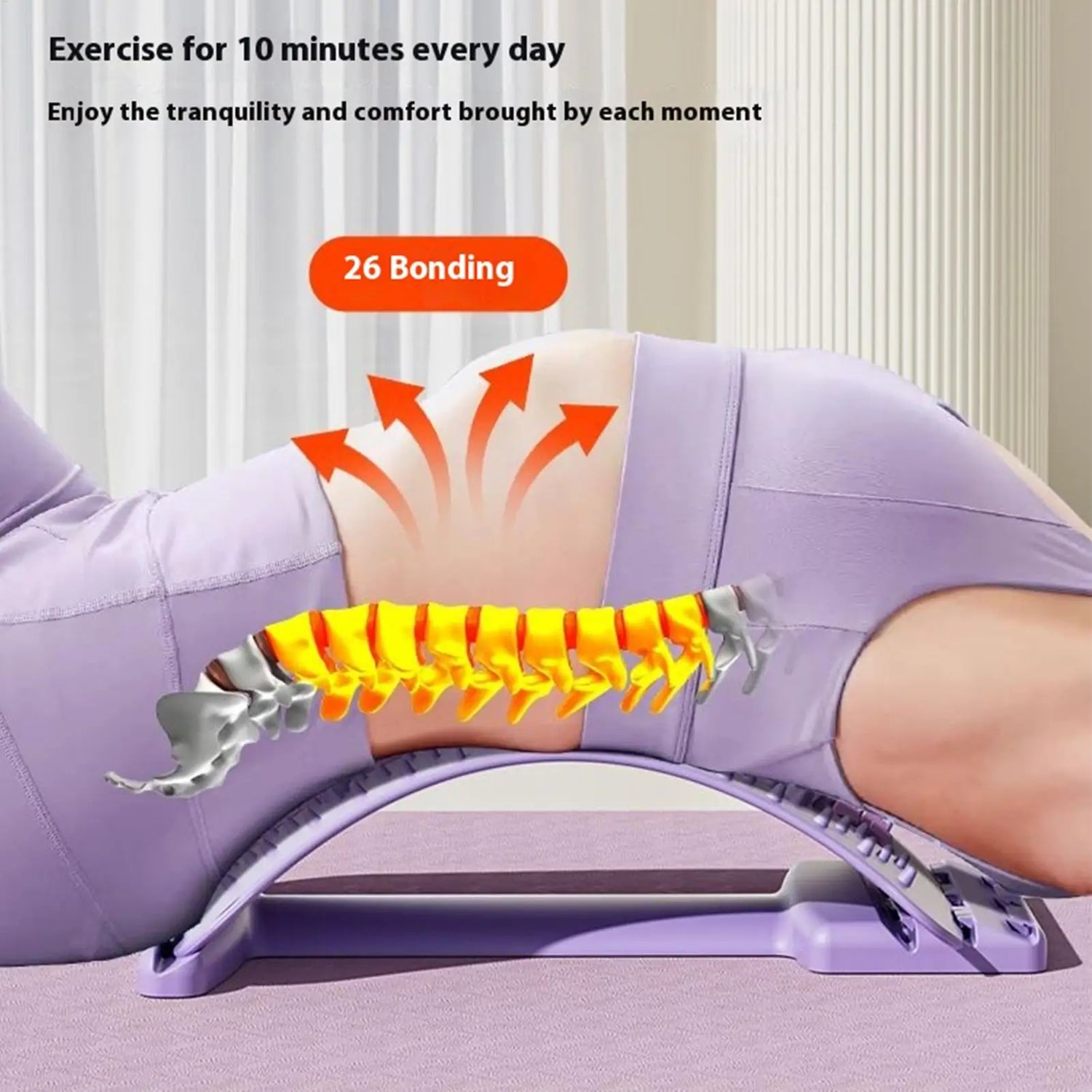 Adjustable Lumbar Back Stretcher – Magnetic Massage Support