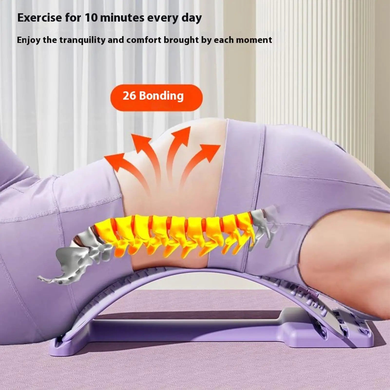 Adjustable Lumbar Back Stretcher – Magnetic Massage Support
