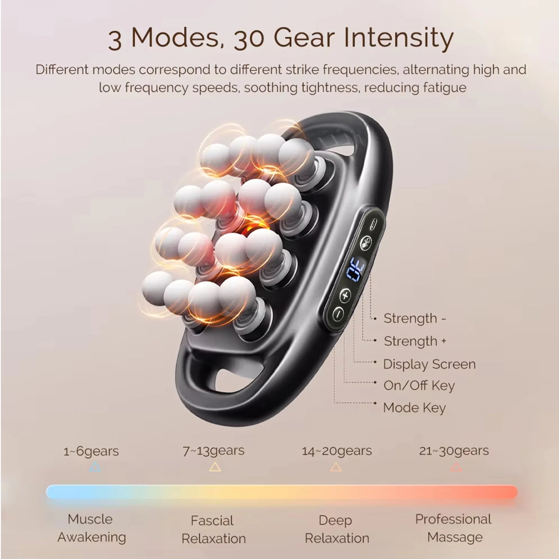 Deep Tissue Massage Gun Set With 16 Interchangeable Heads