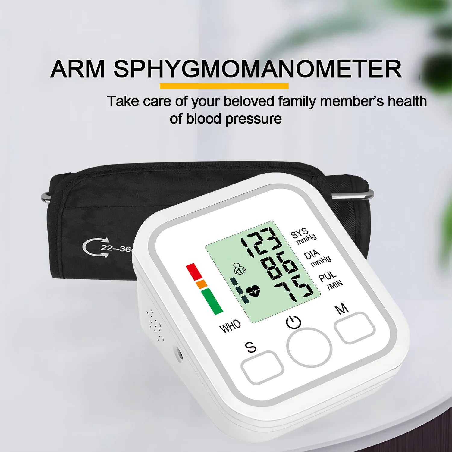 Digital Upper Arm Blood Pressure Monitor With Cuff
