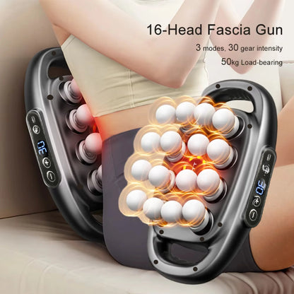 Deep Tissue Massage Gun Set With 16 Interchangeable Heads