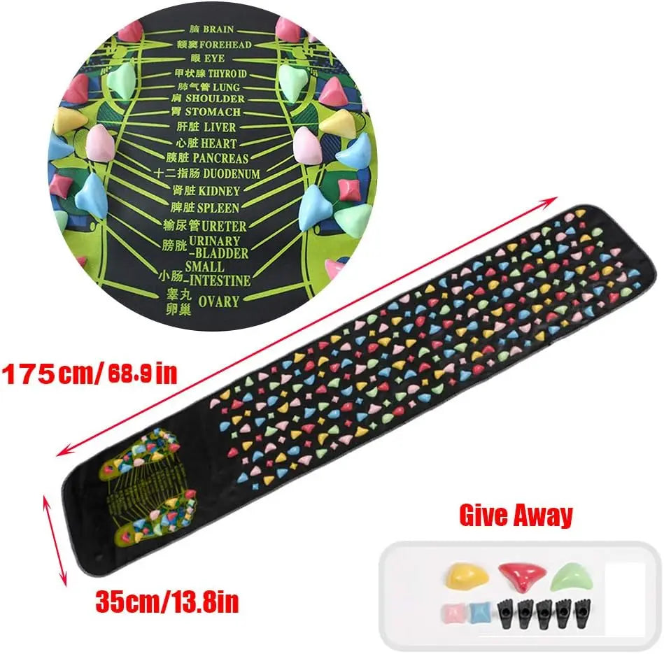 175x35cm Color Acupressure Foot Massage Mat with Removable Stone Nodes
